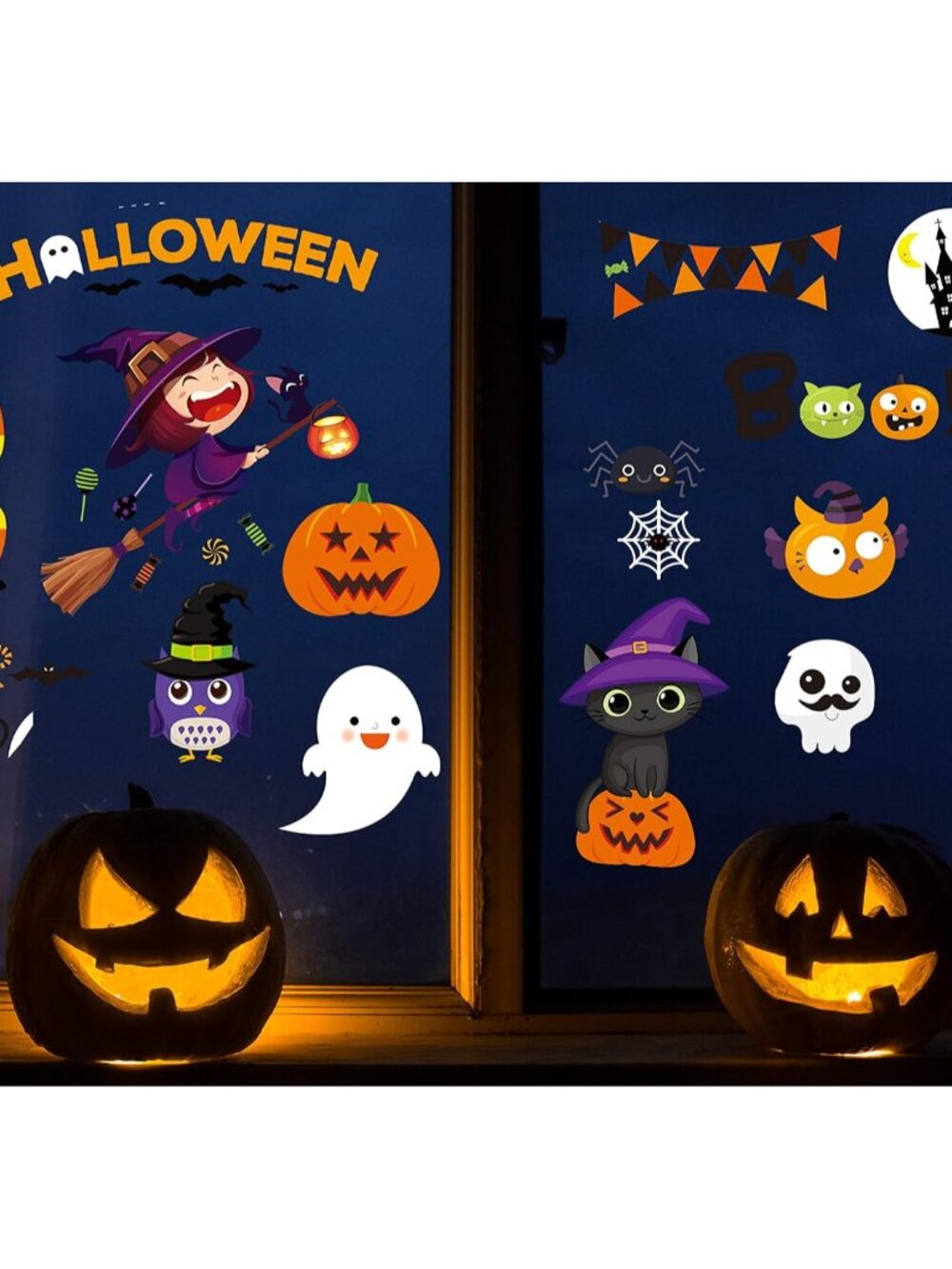 Halloween Window Clings Halloween Decorations Window Stickers Decals - Picture 2 of 6
